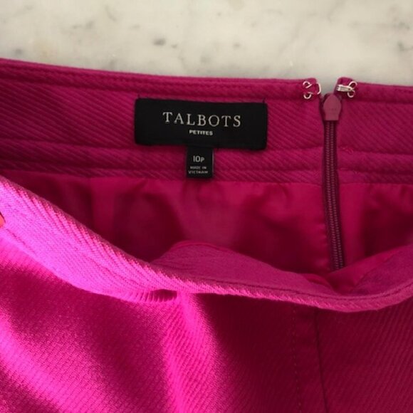 TALBOTS Gold Button Accent A Line Skirt with Pockets Lined 10P - Picture 5 of 15